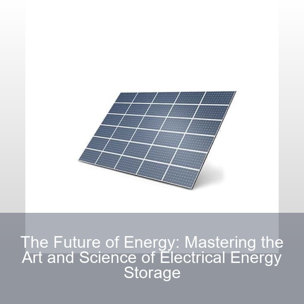 The Future of Energy: Mastering the Art and Science of Electrical Energy Storage